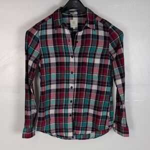 Taylor Stitch 100% Cotton Plaid Button Front Shirt
